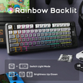 Imagem da oferta Teclado Gamer Sem Fio Ziyou Lang M75
