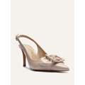 Imagem da oferta Scarpin Slingback Verniz Com Fivela Nude