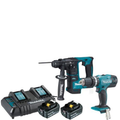 Imagem da oferta Furadeira+Martelete Makita 5Ah DHP453+DHR171 Com Carregador Duplo