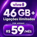 Imagem da oferta 46GB + Ligações Ilimitadas por R$ 59 - promoção por tempo limitado
