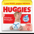 Imagem da oferta Huggies Fralda Descartável Máxima Proteção G - 136 Un