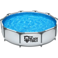 Imagem da oferta Piscina Estrutural Grande Redonda Aço 4690 L 3m Resistente Cinza Lisa