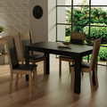 Imagem da oferta Conjunto Sala de Jantar Madesa Havana Mesa Tampo de Madeira com 4 Cadeiras - Preto/Rustic - Preto