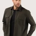 Imagem da oferta Camisa masculina cargo flanelada - Verde Escuro