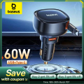 Imagem da oferta Carregador de carro Baseus 60W 2 em 1