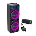 Imagem da oferta Kit Caixa De Som Torre + Caixa de Som Jump + Earphone TWS - SP5082C