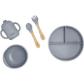 Imagem da oferta Freso Baby Kit Alimentação De Bebê Silicone Atóxico Livre Bpa Introdução Alimentar Blw Tigela Prato Ventosa Talher