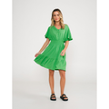 Imagem da oferta Vestido Curto Acinturado Detalhe Botões - Verde