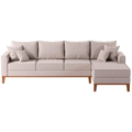 Imagem da oferta Sofá 4 Lugares Beny com Chaise Lado Direito Linho Cru