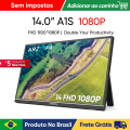 Imagem da oferta Monitor portátil ARZOPA 14,0 ''1080P FHD IPS com segunda tela externa USB C HDMI para Mac laptop PC switch PS Xbox