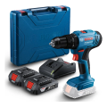 Imagem da oferta Parafusadeira/ Furadeira de Impacto a Bateria Bosch GSB 183 LI com 2 Baterias 18V Carregador Bivolt e Maleta