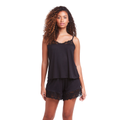 Imagem da oferta Pijama Curto Com Renda Preto