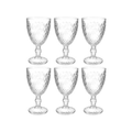 Imagem da oferta Jogo de Taças de Vidro 330ml 6 Peças Haus - Bico de Jaca Empire - Taça de Água