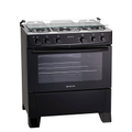 Imagem da oferta Fogão 5 bocas Atlas Mônaco Plus Preto com Acendimento Automático e Mesa Inox