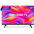 Imagem da oferta Smart TV 32'' AOC DLED HD HDMI Wi-fi USB Sistema Operacional Roku TV - 32S5045/78G