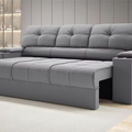 Imagem da oferta Sofá com Porta Copos Retrátil e Reclinável Tom 2,05m Velosuede - NETSOFAS