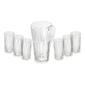 Imagem da oferta Conjunto Jarra Com 6 Copos De Vidro Queen 1,5l/320ml - Wolff