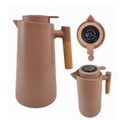 Imagem da oferta Garrafa Térmica Termometro Digital 1L Café Chá Nórdica Com Cabo Madeira