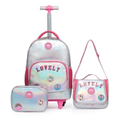 Imagem da oferta Kit Mochila Polo One Rodinhas Holográfica Lancheira Estojo Organizador Escolar