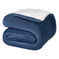 Imagem da oferta Edredom Coberdrom Sherpa Casal Lepper Azul Canvas