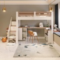 Imagem da oferta Cama Alta Infantil/Juvenil Star Plus Office Multifuncional Casatema Branco/Montana