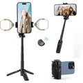 Imagem da oferta ULANZI JJ02 Bastão de Selfie Tripé: Grip Bastão Retrátil e Tripé 3 em 1 com Controle Remoto; Ajuste 360° Sapatas F