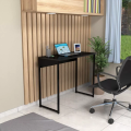 Imagem da oferta Mesa para home office Inaugura Móveis cor preta Escrivaninha Industrial Quarto Notebook Escritorio Computador para estu