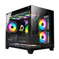 Imagem da oferta Gabinete Gamer Husky Dome 210 Mini Tower M-ATX Lateral e Frontal em Vidro Sem FANs Preto - HGN210PT