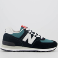 Imagem da oferta Tênis New Balance 574 V2 Preto e Azul Preto/Azul