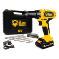 Imagem da oferta Furadeira Parafusadeira Sem Fio A Bateria Tb-12e 12v 38 10mm Com Maleta E Acessórios The Black Tools