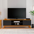 Imagem da oferta VIA NOSSA - Rack para Tv até 75 Polegadas 2 Portas Itália 180cm Cor:preto/cedro