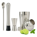 Imagem da oferta Kit Caipirinha Inox Coqueteleira 500 Socador Dosador Colher