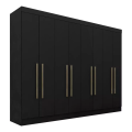 Imagem da oferta Guarda Roupa Casal 8 Portas Natasha Preto M Arapongas Cor Preto Fosco