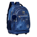 Imagem da oferta Mochila de Rodinha Clio Rebecca Bonbon Rb24060 2 em 1 Jeans Cor Azul Marinho