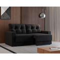 Imagem da oferta Sofá 2 Lugares Retrátil Lubeck Suede Preto 140 cm