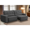Imagem da oferta Sofá Retrátil e Reclinável 2 lugares com Molas 1,50m Livia Suede Cinza Adonai Estofados