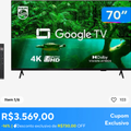 Imagem da oferta Smart TV 70 4K UHD D-LED Philips Série 7408 VA