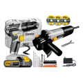 Imagem da oferta Kit Furadeira Parafusadeira + Esmerilhadeira Lixadeira 127v Cor Cinza