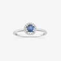 Imagem da oferta Anel com Safira e Diamantes em Ouro Branco 18k