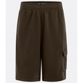 Imagem da oferta Bermuda Oversized em Moletom com Cós Elástico e Bolso Cargo Tam P