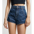 Imagem da oferta Short Cintura Alta em Jeans com Barra Arredondada