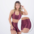 Imagem da oferta Conjunto Selene Top 3D Com Bojo + Shorts 3D Bordô