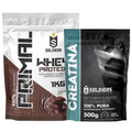 Imagem da oferta Kit: Creatina Monohidratada 500g + Whey Primal - 1Kg - (Sabor: Aleatório)