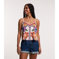 Imagem da oferta Blusa de Alça Texturizada com Estampa Floral