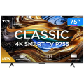 Imagem da oferta Smart TV 75" 4K UHD LED TCL 75P755 Wi-Fi Bluetooth 3 HDMI 1 USB