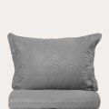 Imagem da oferta Kit colcha Boutis dupla face - SOLTEIRO Cinza