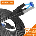 Imagem da oferta Nylon trançado cabo ethernet alta velocidade Lan patch cord modem portátil roteador wifi rj45 cat 8 40Gbps 5m