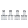 Imagem da oferta Kit 12 Porta temperos com tampa giratória inox e vidro 90ml - Mozcada