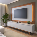 Imagem da oferta Rack Flynt com Painel Oslo 220 Cm para Tv até 75 Polegadas Off White Fosco/Canella