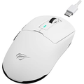 Imagem da oferta Havit Mouse Gamer Tri-Mode MS969SE White Sem Fio e Com Fio USB Bluetooth Wireless 2.4GHz RGB 6 Botões 800-1600-2400-320